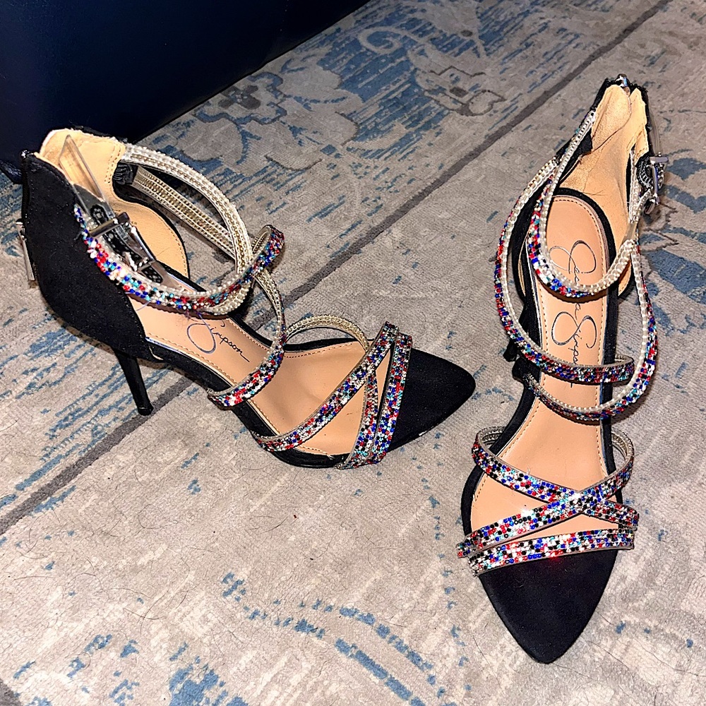 Jessica Simpson bedazzled womens heels size 7.5